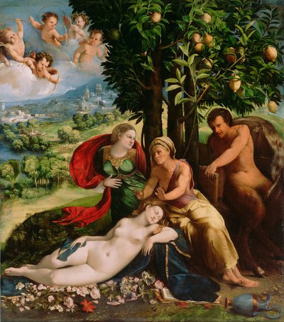 Cena mitológica de Dosso Dossi